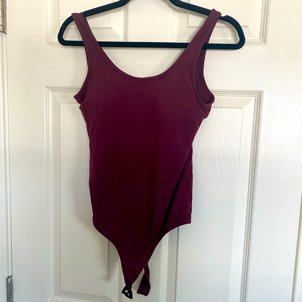 Klassy Network Maroon Bodysuit Tank